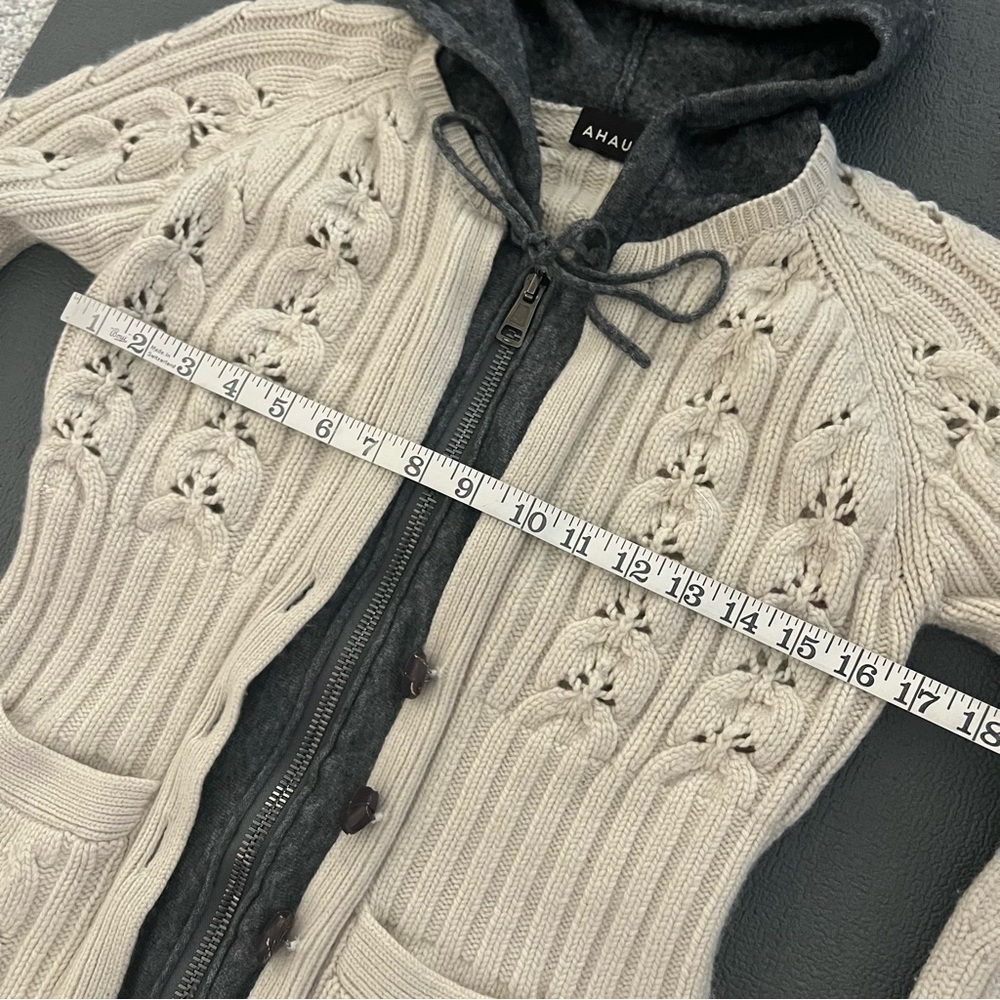 Moncler Webber+Ahaus 2012 Sport Collection Cashmere and wool hooded Cardigan, XS - Picture 4 of 16